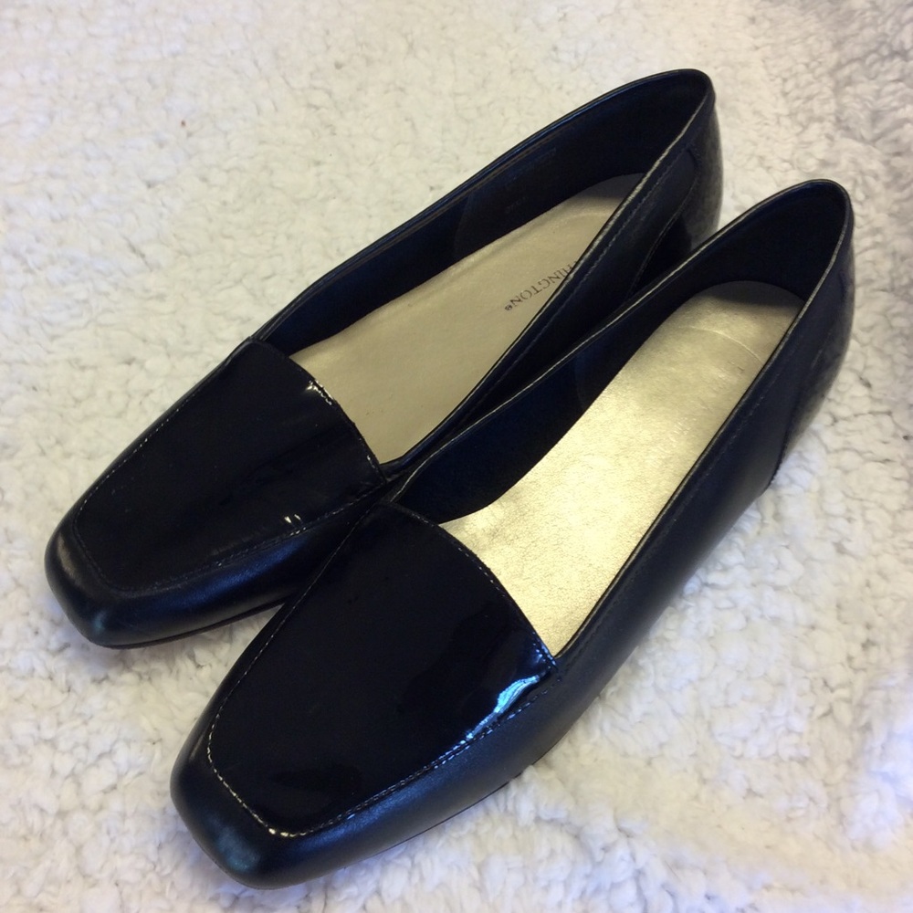 ENZO ANGIOLINI Black Patent Leather Flats Size 9.5